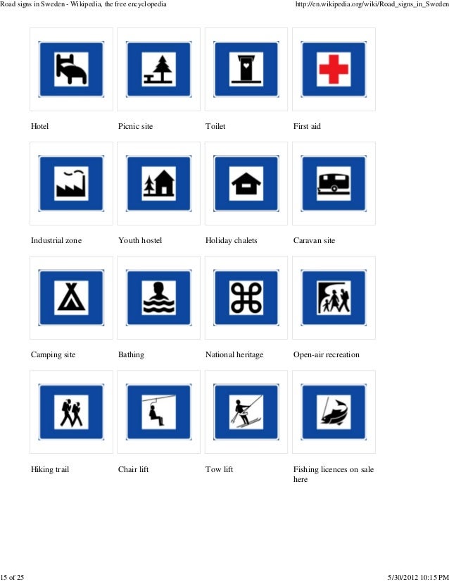 Road signs in sweden