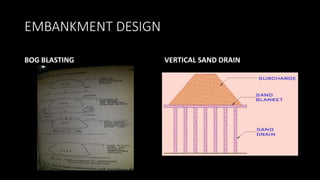 EMBANKMENT DESIGN
BOG BLASTING VERTICAL SAND DRAIN
 