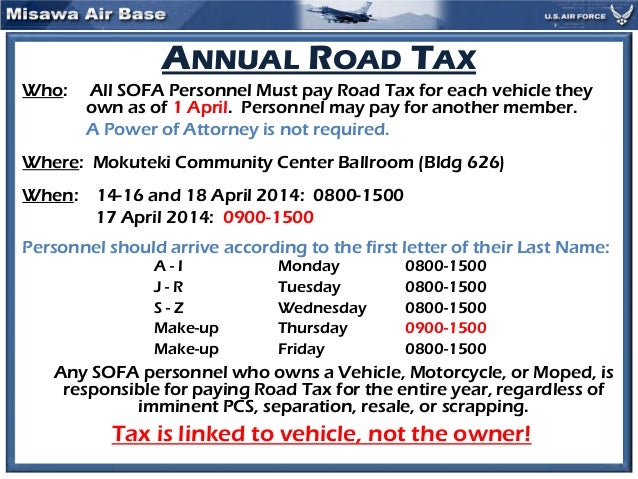 Road Tax 2014 Cac Slides