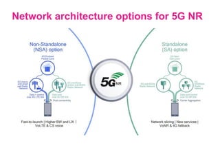 Network architecture options for 5G NR
 