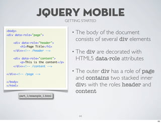 Road to mobile w/ Sinatra, jQuery Mobile,  and Mustache