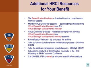 Road To Recertification | PPT