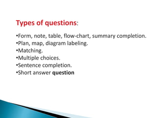 Image Labelling Question Types Road to the ielts journey | PPTX