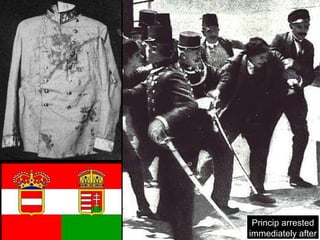 Princip arrested
immediately after
 
