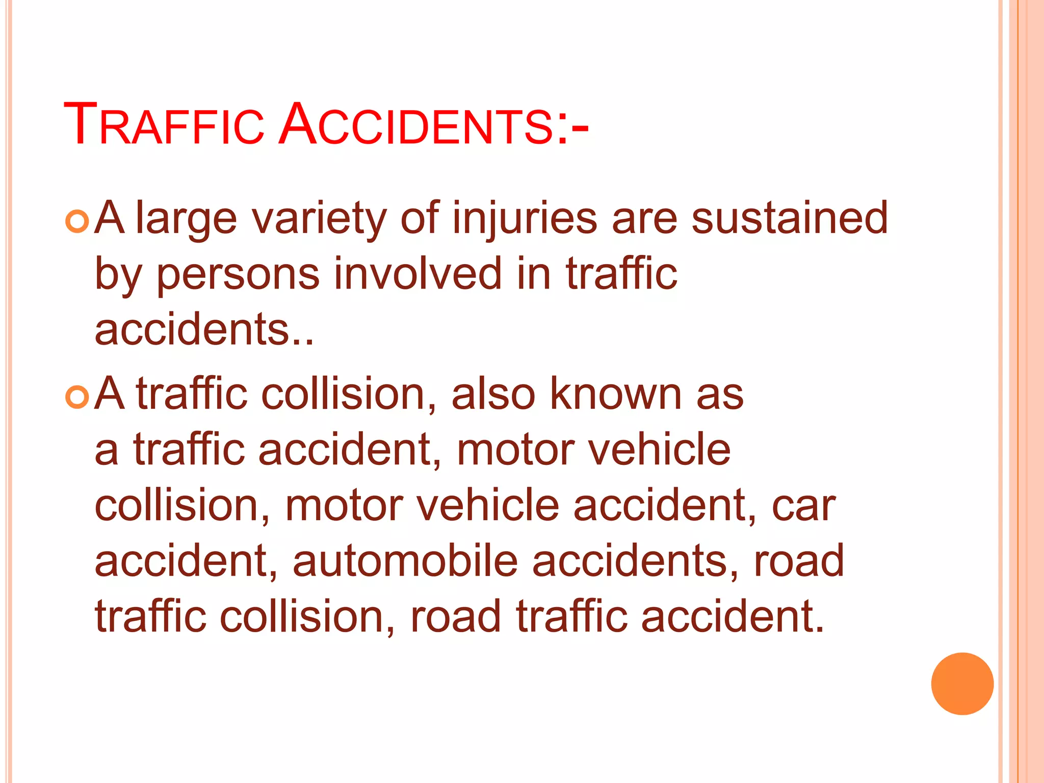 Road traffic injury | PPTX