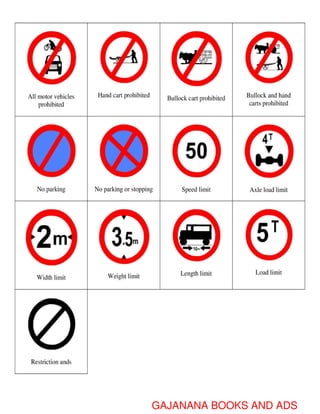Road traffic signs and driving regulations | PDF
