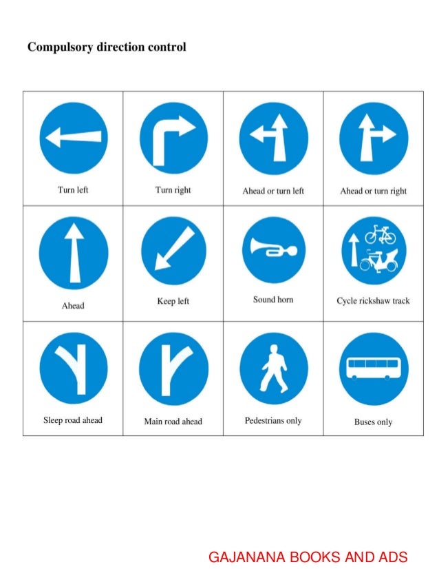 Road traffic signs and driving regulations