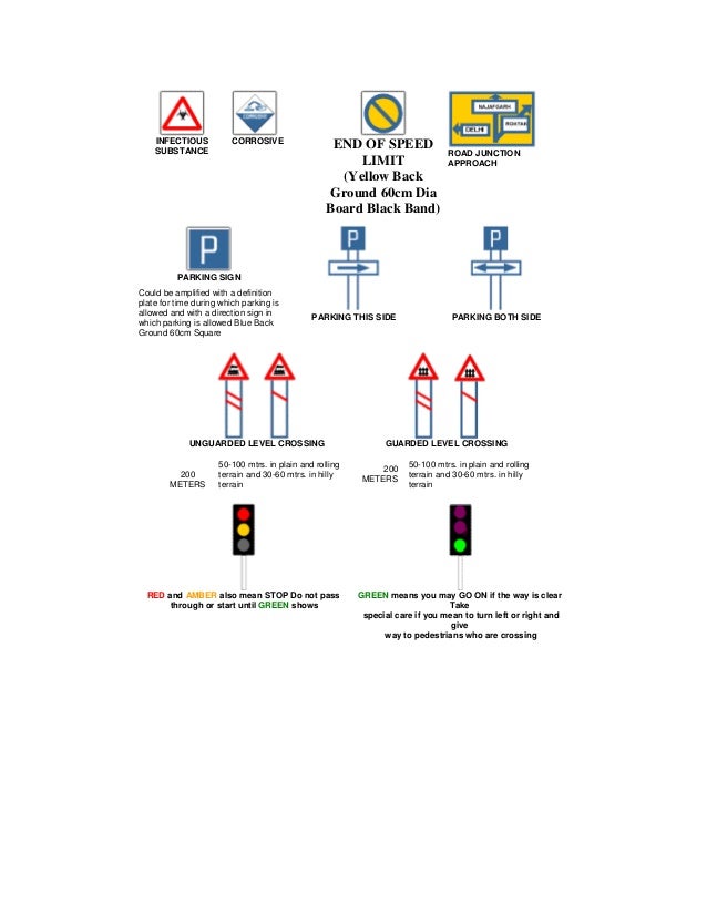 Road Traffic Signs Recognition Chart Road Traffic Signs Recognition Chart