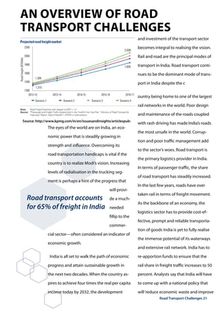 Road transport challenges India | PDF