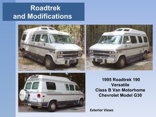     Roadtrek and Modifications  1995 Roadtrek 190 Versatile  Class B Van Motorhome  Chevrolet Model G30  Exterior Views  