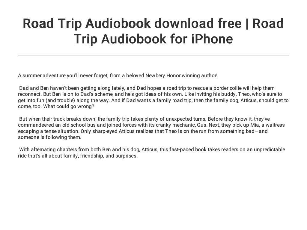 Road Trip Audiobook download free | Road Trip Audiobook for iPhone