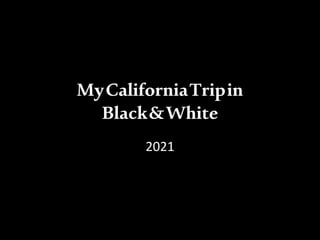 MyCaliforniaTripin
Black&White
2021
 