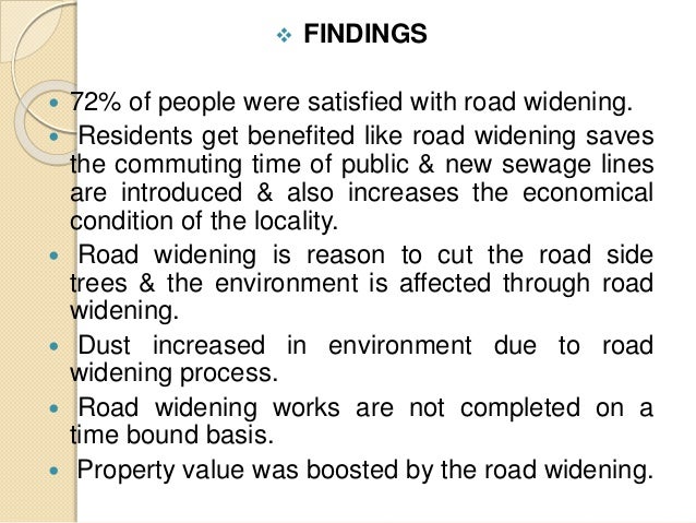 Thesis statement about road widening image