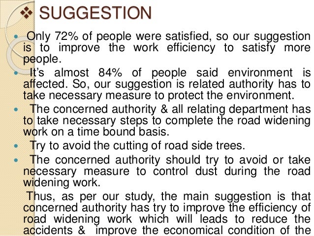 Survey questionnaire about road widening image