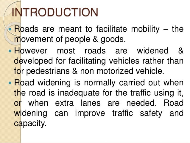 Road widening program picture
