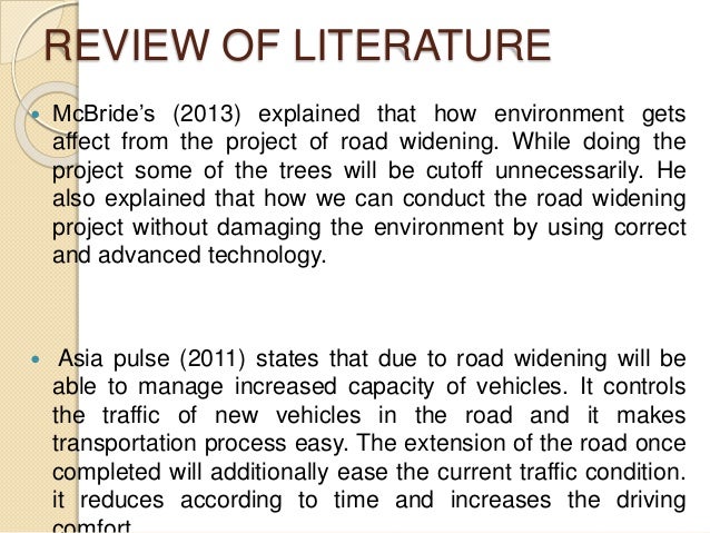 Road widening thesis picture