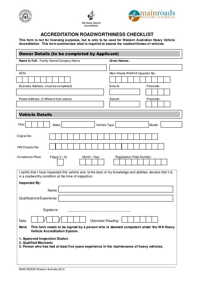 Used Car Buyers Checklist Used Car Buyers Checklist
