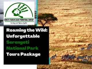Roaming the Wild:
Unforgettable
Serengeti
National Park
Tours Package
 