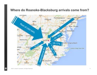 Where do Roanoke-Blacksburg arrivals come from?
©2013 LinkedIn Corporation. All Rights Reserved. 11
 
