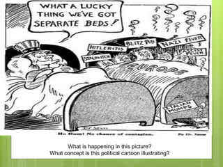 What is happening in this picture?
What concept is this political cartoon illustrating?
 