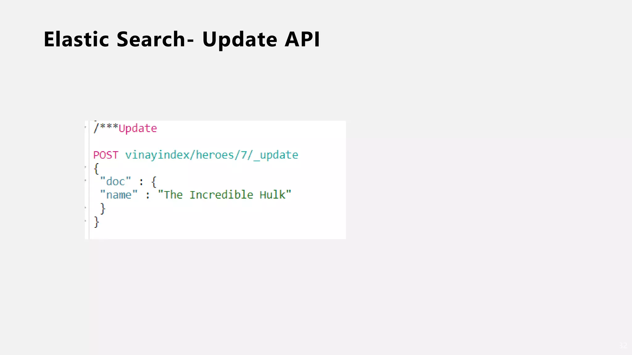 Elastic Search- Update API
32
 