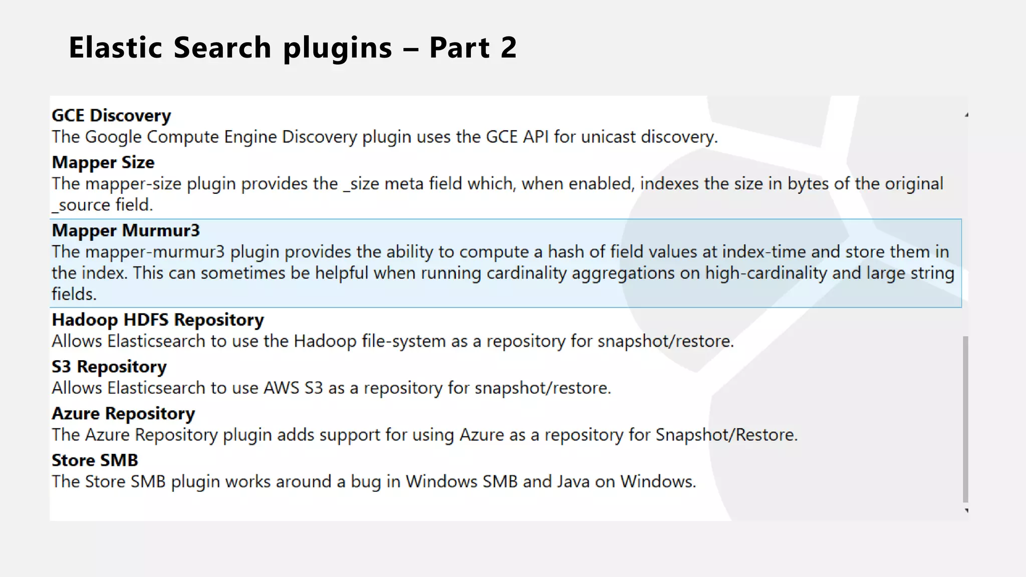Elastic Search plugins – Part 2
 