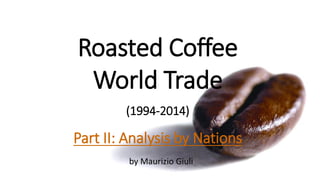 Edited by Maurizio Giuli
Roasted Coffee
World Trade
(1994-2014)
Part II: Analysis by Nations
by Maurizio Giuli
 