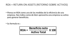 ANALISIS DE RATIOS DE RENTABILIDAD Y EFICIENCIA | PPTX