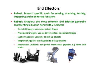 Robotics 4M Topic slides about types of robots | PDF