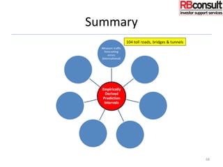 Summary
68
104 toll roads, bridges & tunnels
 