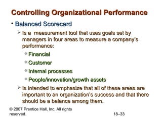 Controlling Performance Portrait Robbins9 ppt18 controlling | PPT
