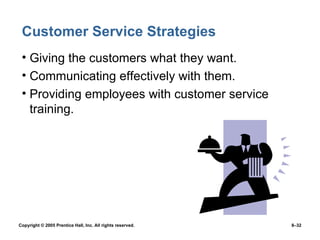 Customer Service Strategies Giving the customers what they want. Communicating effectively with them. Providing employees with customer service training. 