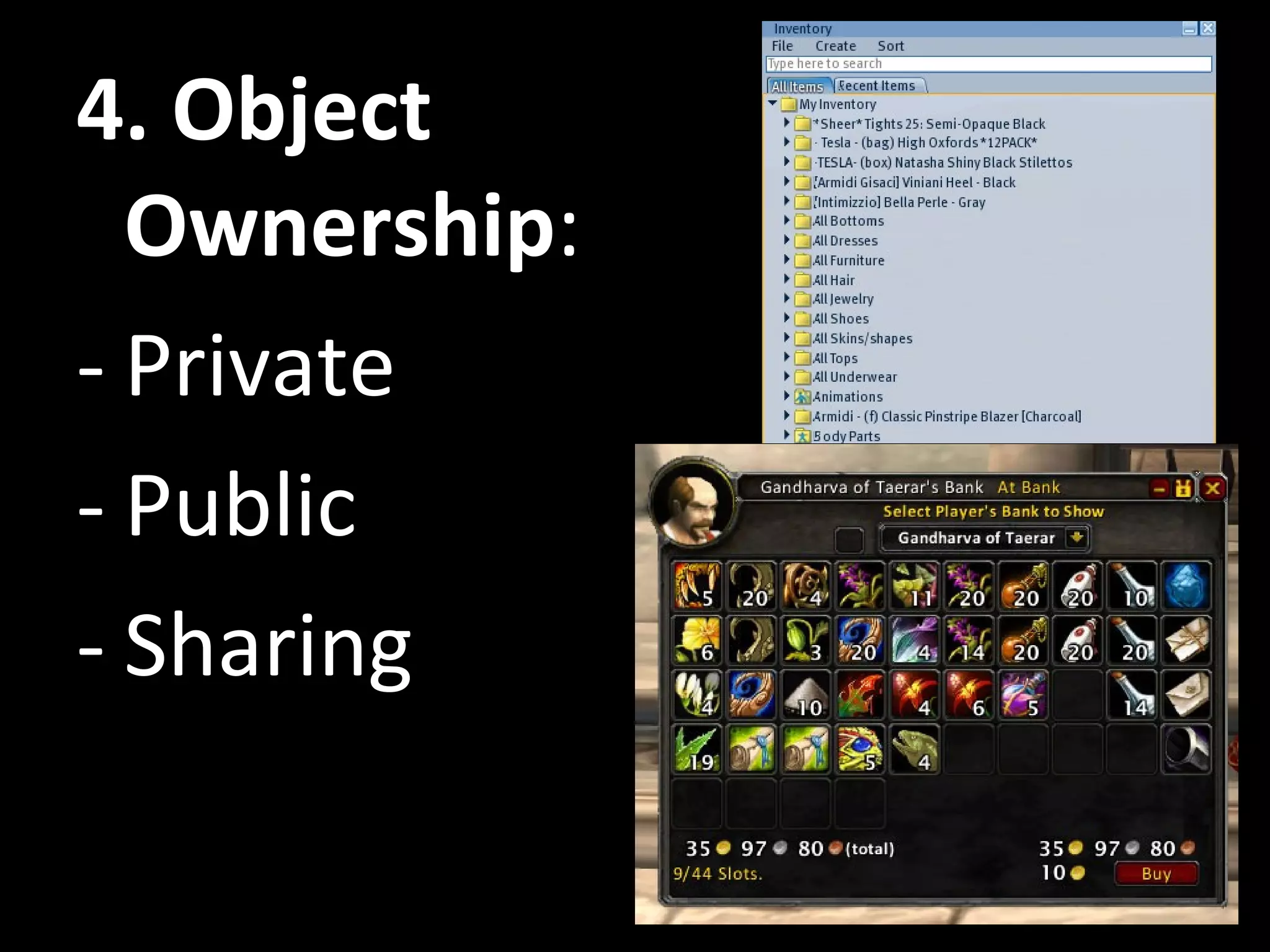 4. Object Ownership : Private Public Sharing 
