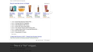 This is a “list” snippet.
 