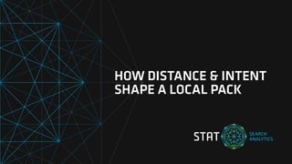 HOW DISTANCE & INTENT
SHAPE A LOCAL PACK
 