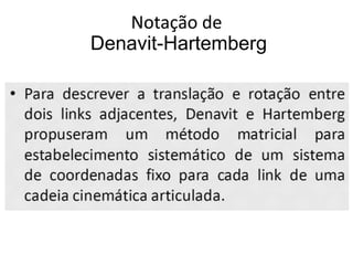 Notação de
Denavit-Hartemberg
 