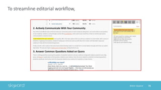 78©2014 Skyword
To streamline editorial workflow,
 
