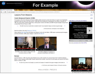 For Example




  Wikis at NASA - PMC2012   29
 