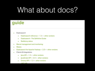 What about docs? 
 