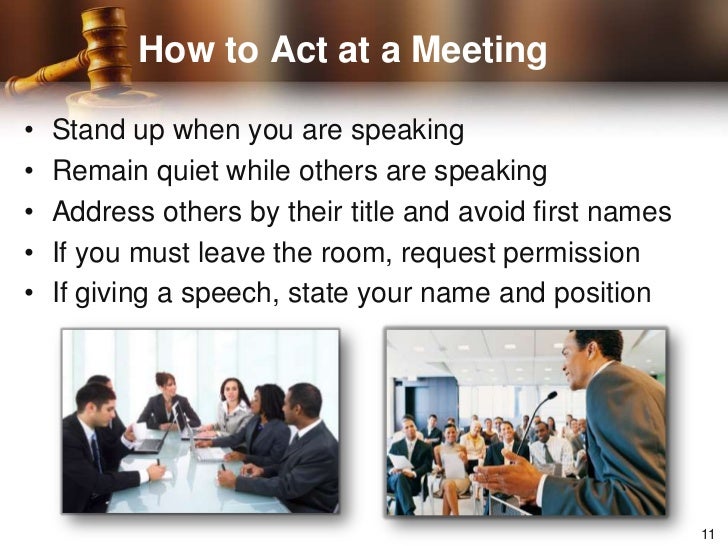 Parliamentary procedure workshop