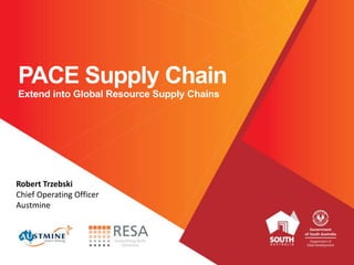 PACE Supply Chain
Extend into Global Resource Supply Chains
Robert Trzebski
Chief Operating Officer
Austmine
 