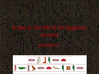 A day in the life of an Egyptian
servant
By Robert S.
 