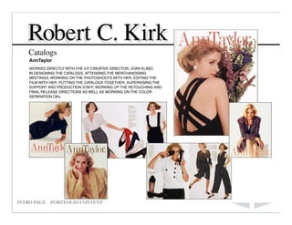 Robert C Kirk Portfolio