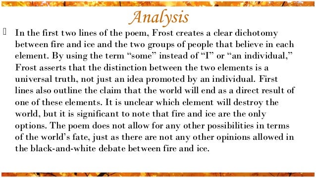 Fire and ice poem thesis