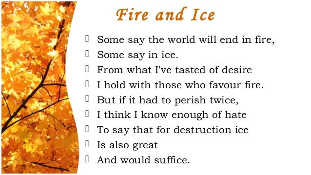 Fire and ice essay