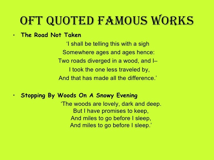 robert frost presentation frost works