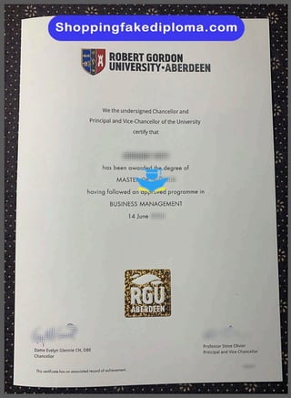 Robert Gordom University fake degree from shoppingfakediploma.com