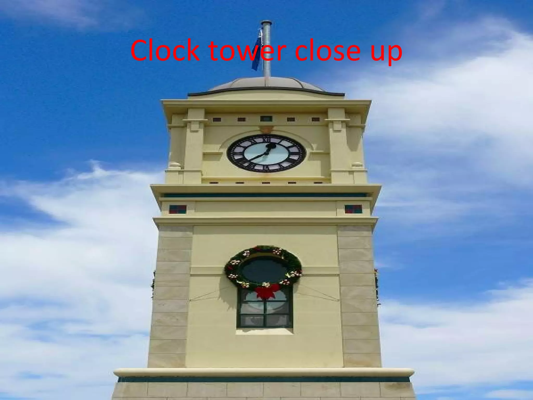 Clock tower close up