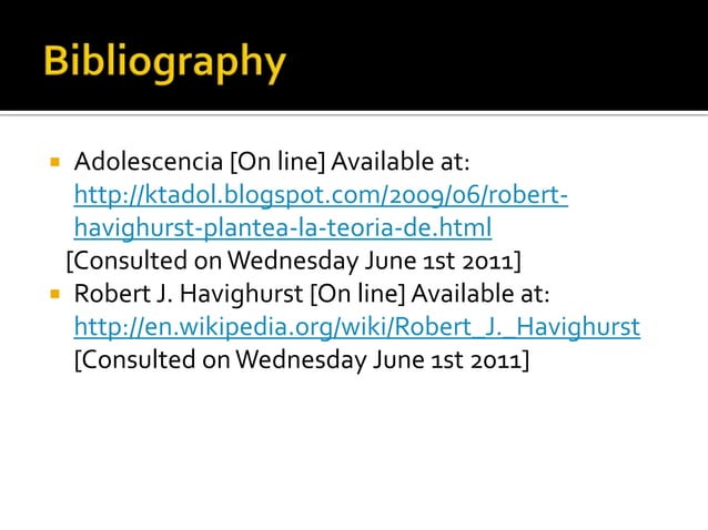 Robert J. Havighurst Developmental Tasks