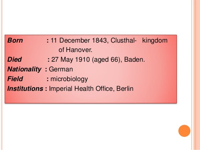 Robert Koch Robert Koch